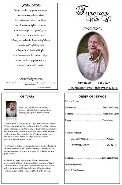 funeral order of service template free download uk   Kleo.beachfix.co