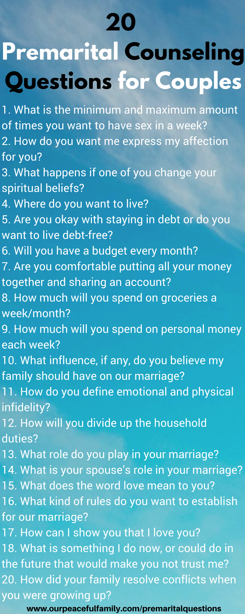 Printable premarital counseling questionnaire non religious Form 