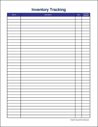free blank printable inventory spreadsheet   SampleBusinessResume 