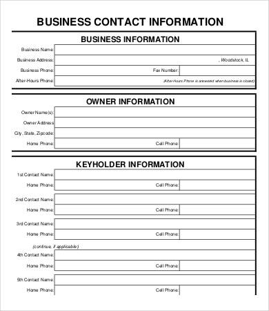 Printable Business Form Templates