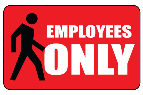 Printable Notice Employees Only Sign