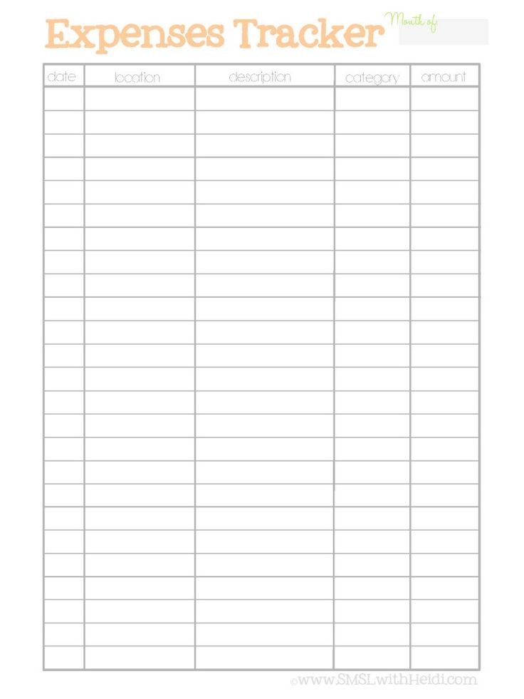 List down your weekly expenses with this free printable weekly 