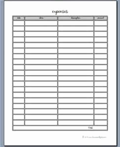 printable expense sheets   April.onthemarch.co