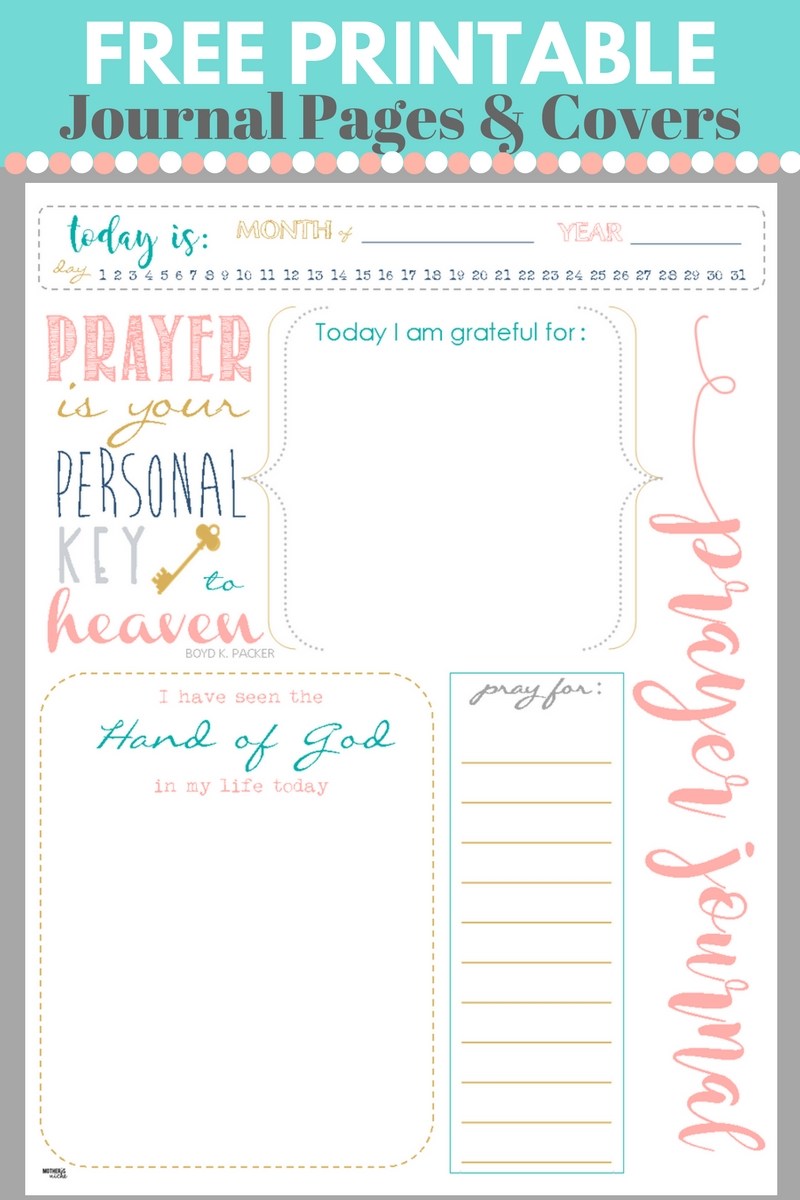 Start a PRAYER JOURNAL for More Meaningful Prayers: FREE PRINTABLES!!!
