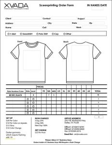 Printable T Shirt Order Form Template | charlotte clergy coalition