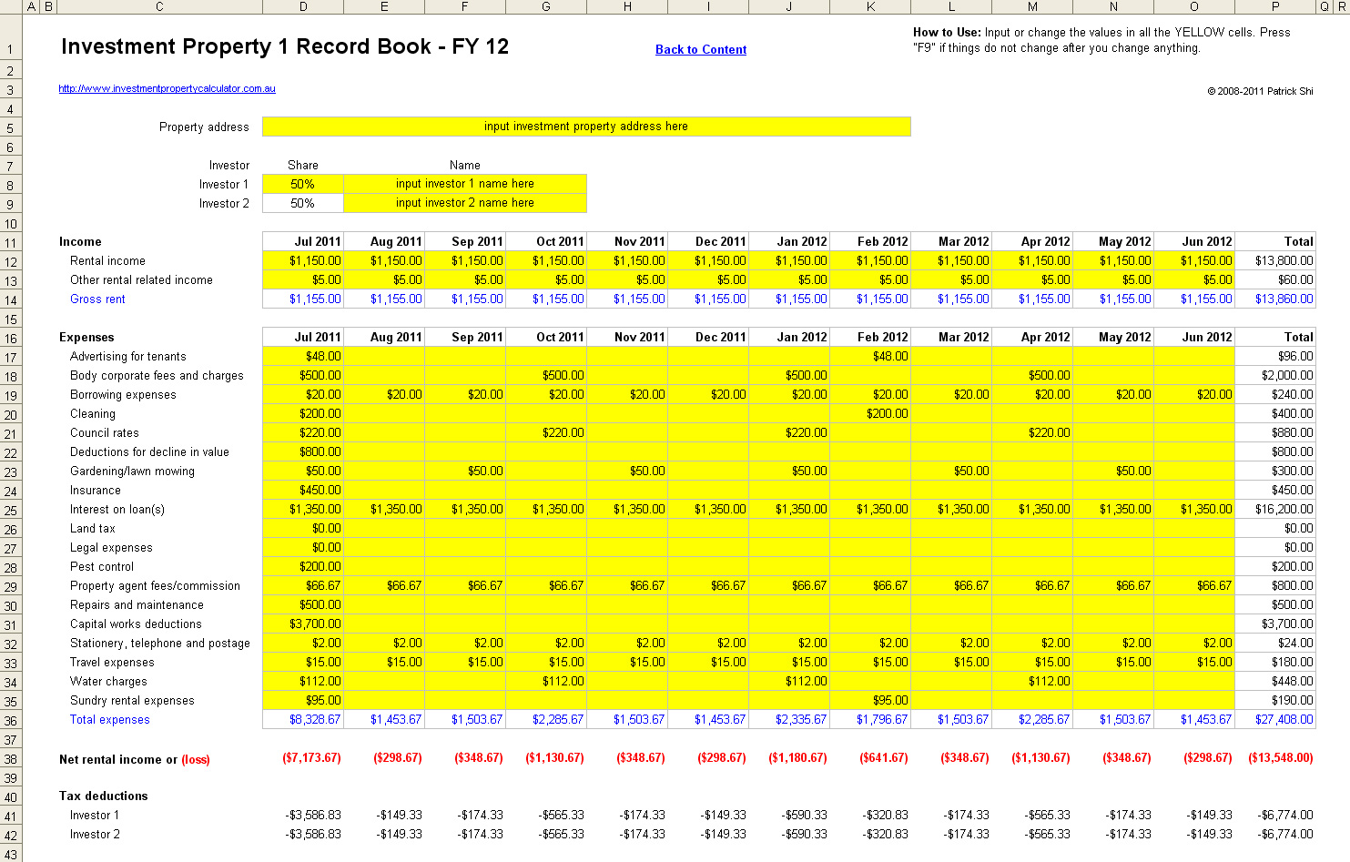 excel template for rental property   Tier.brianhenry.co