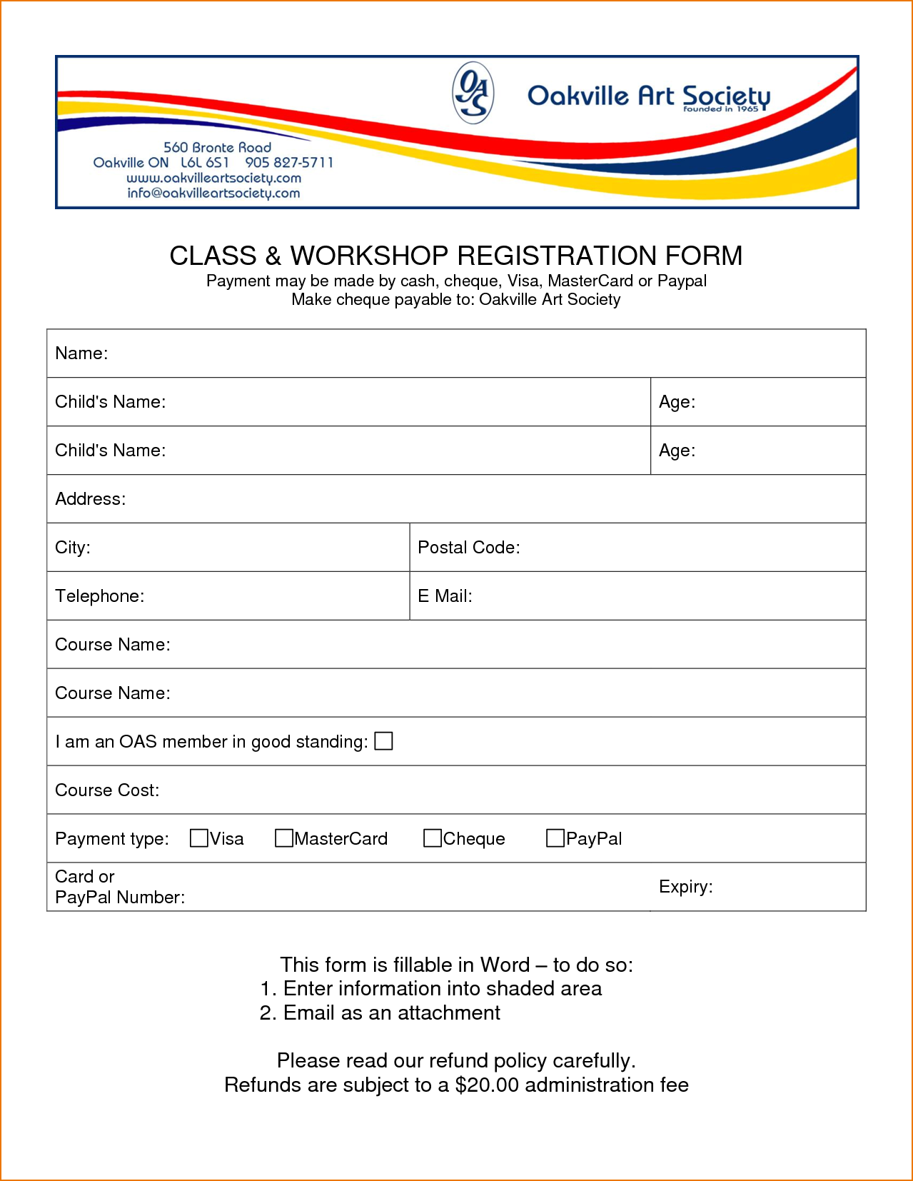 registration form word template   Boat.jeremyeaton.co