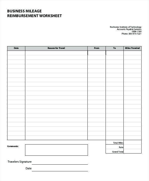 Reimbursement Form Reimbursement Form Template 9 Free Excel Pdf 
