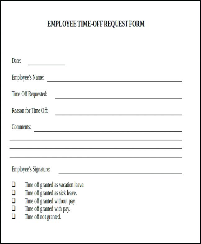 request for time off template   Boat.jeremyeaton.co