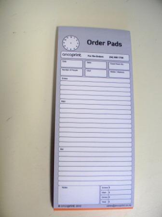 Restaurant Allergen WaitRpad Food Order Pad   2 Part White