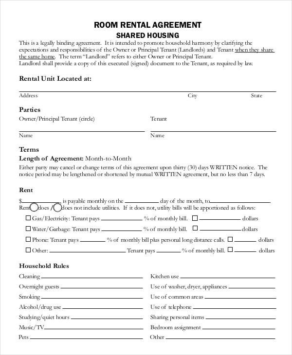 room lease agreement template room lease agreement template emsec 