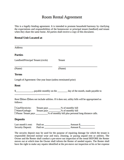 Room Rental Agreement Template: Free Download, Create, Edit, Fill Room Rental Agreement Template: Free Download, Create, Edit, Fill