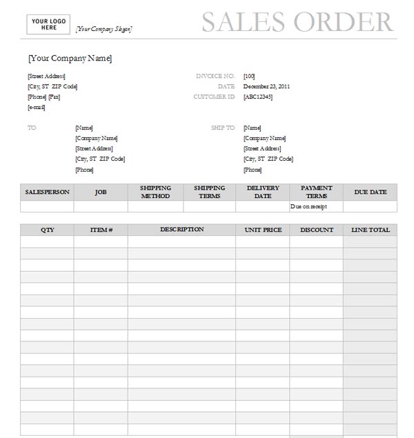 sales forms templates sales order form template free 