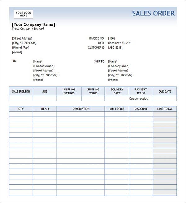 26+ Sales Order Templates – Free Sample, Example, Format Download 