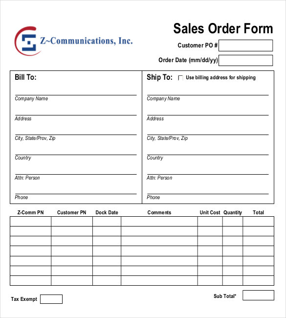 sales forms templates sales order form templates oylekalakaarico 