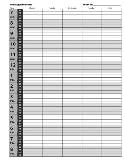 free appointment book template   Boat.jeremyeaton.co