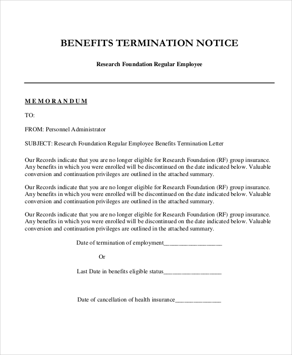 employee termination notice   Kleo.beachfix.co