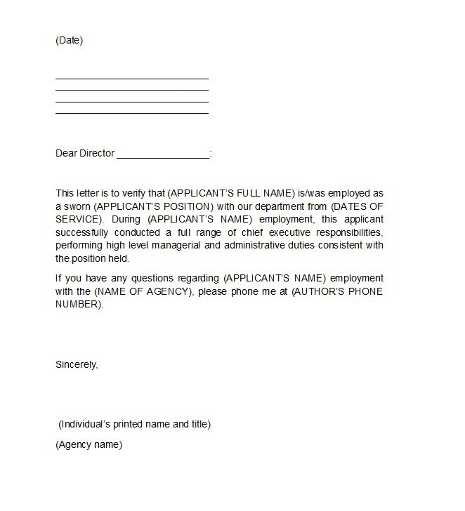 employee verification letter example   Kleo.beachfix.co