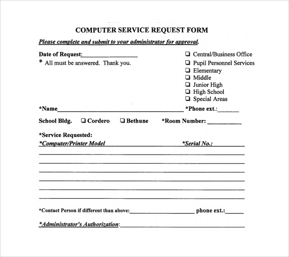 service call form template service request template excel tempo 
