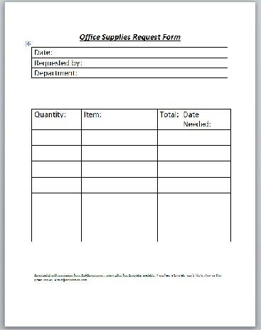equipment request form template supply request form templates ms 