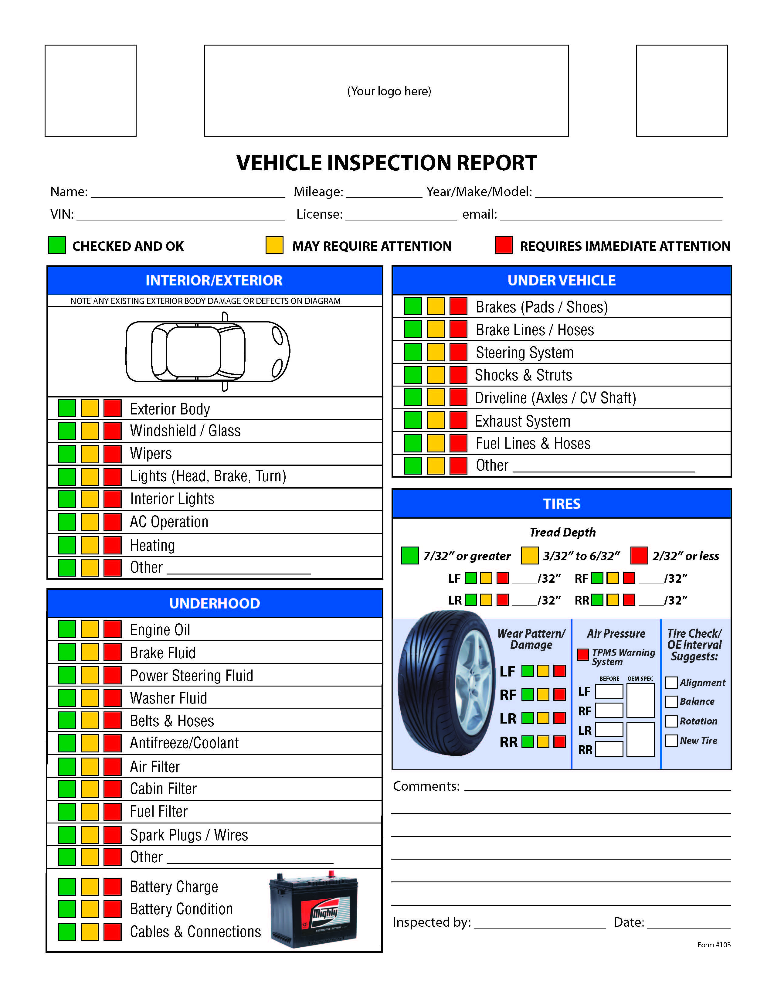 free vehicle inspection checklist   Kleo.beachfix.co