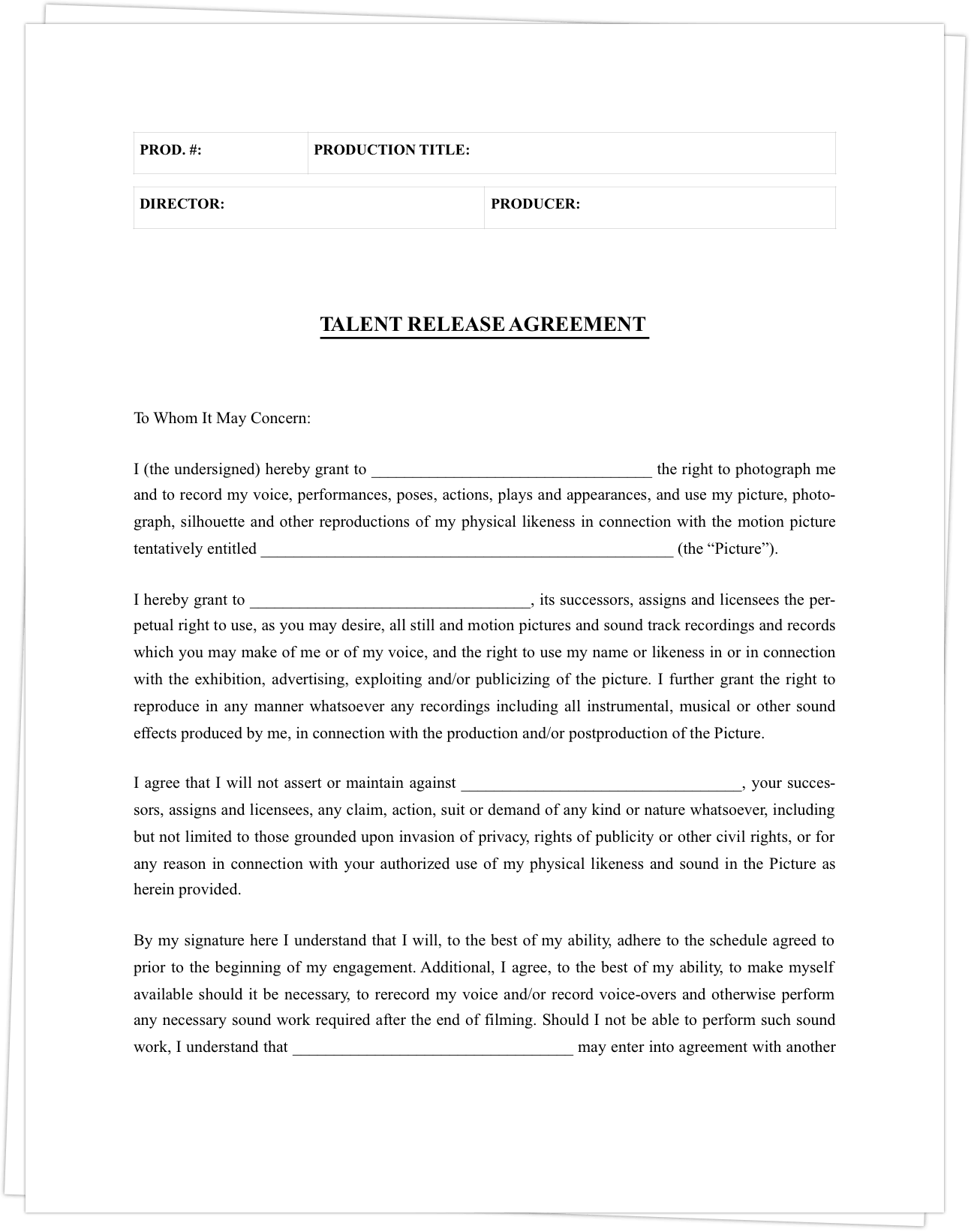 appearance release form template film release form template appearance release form template film release form template