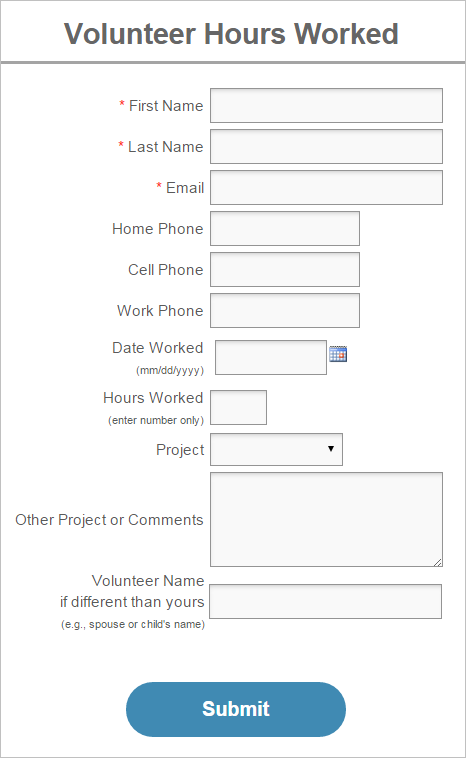 community service hours log sheet template Forms   Fillable 
