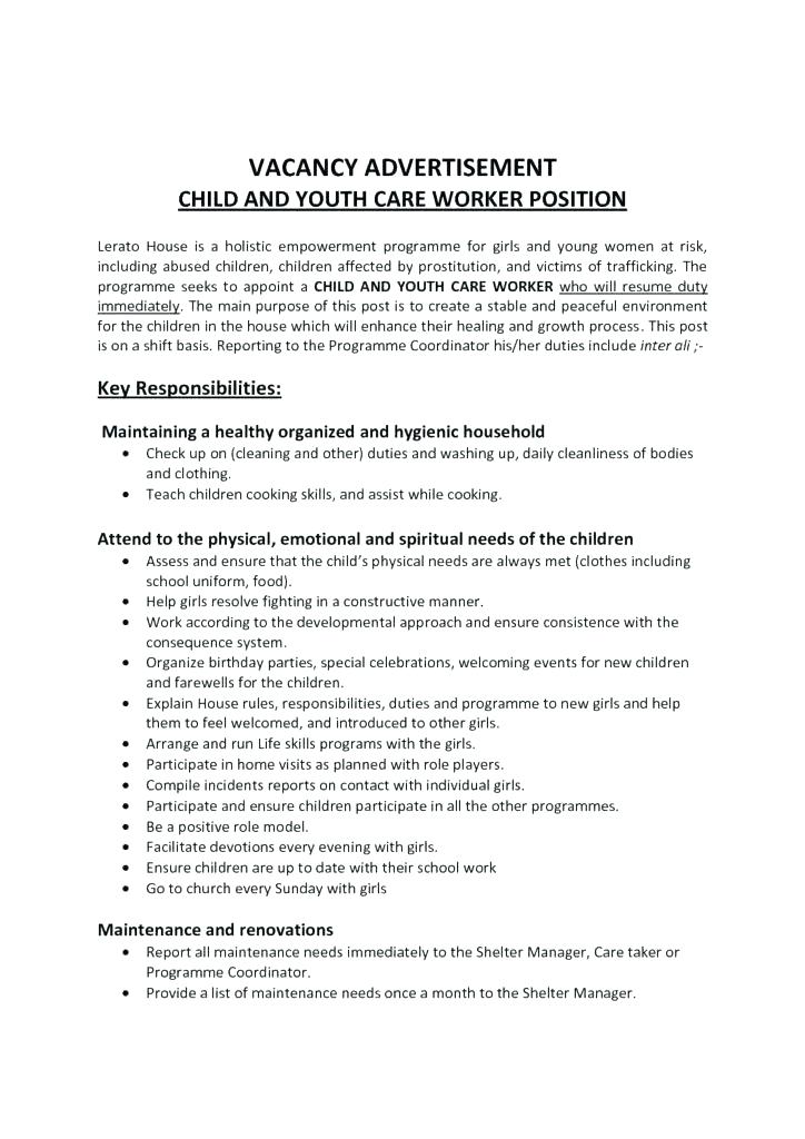 daycare worker job description   Kleo.beachfix.co